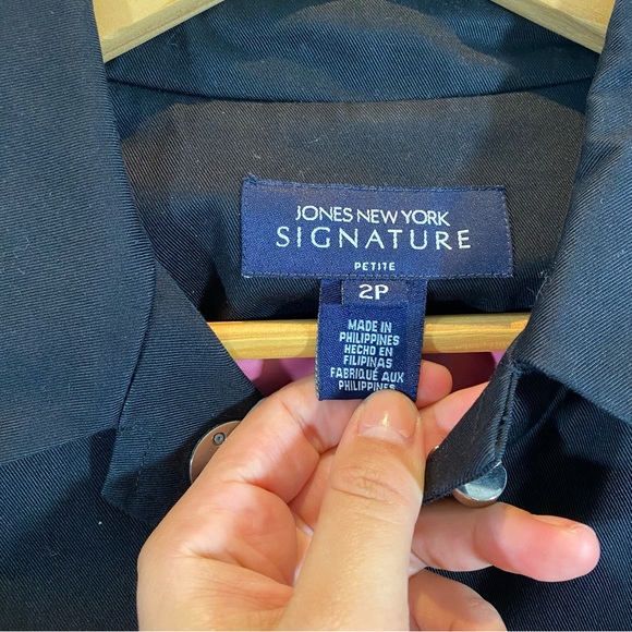 Jones New York Black Peacoat Size 2P - Picture 2 of 11